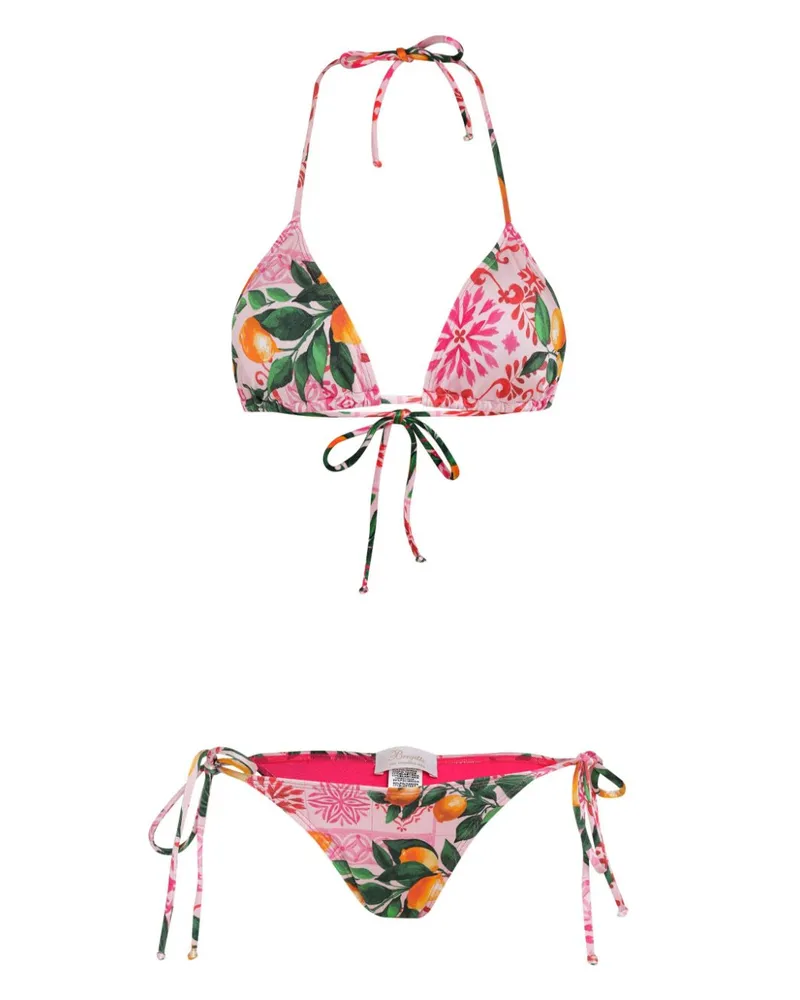 BRIGITTE Bikini mit Blumen-Print - Rosa Rosa