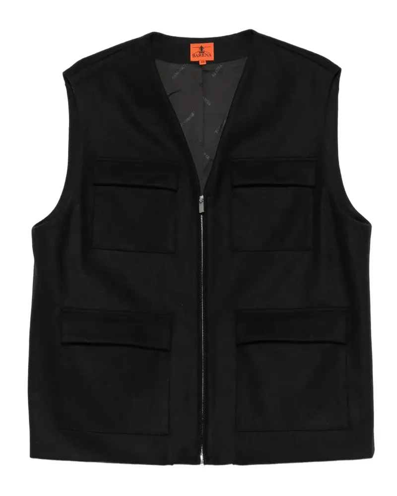 BARENA Vico multi-pocket gilet - Schwarz Schwarz