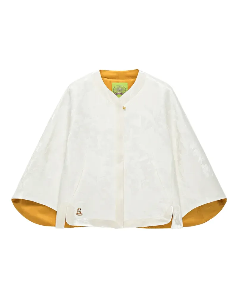 Shanghai Tang Chubby Flower Jacke mit ausgestellten Ärmeln - Weiß Weiß