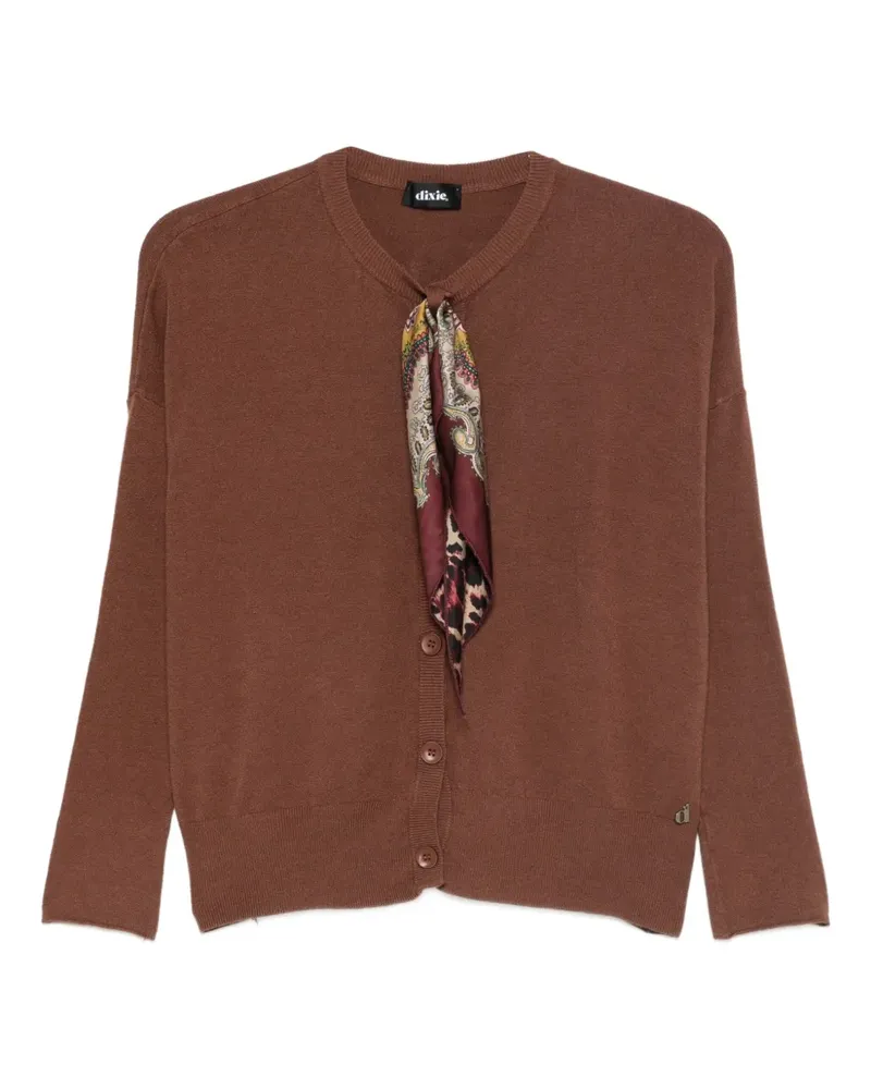 Dixie scarf-detail knitwear - Braun Braun