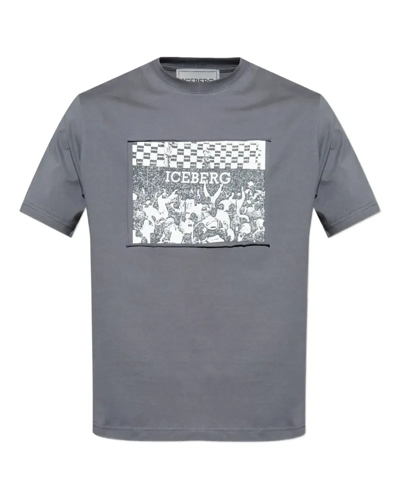 Iceberg T-Shirt mit grafischem Print - Grau Grau