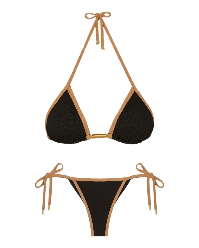 ViX Firenze Lily crinkled-effect bikini bottom - Schwarz Schwarz