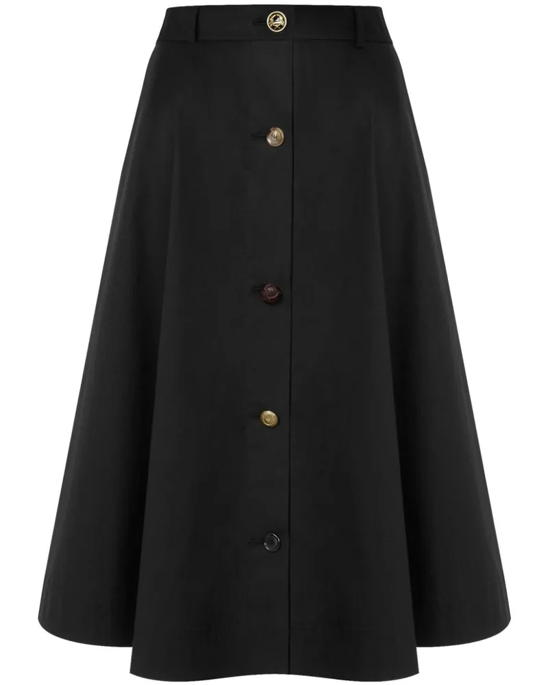 Moschino Midirock in A-Linie - Schwarz Schwarz