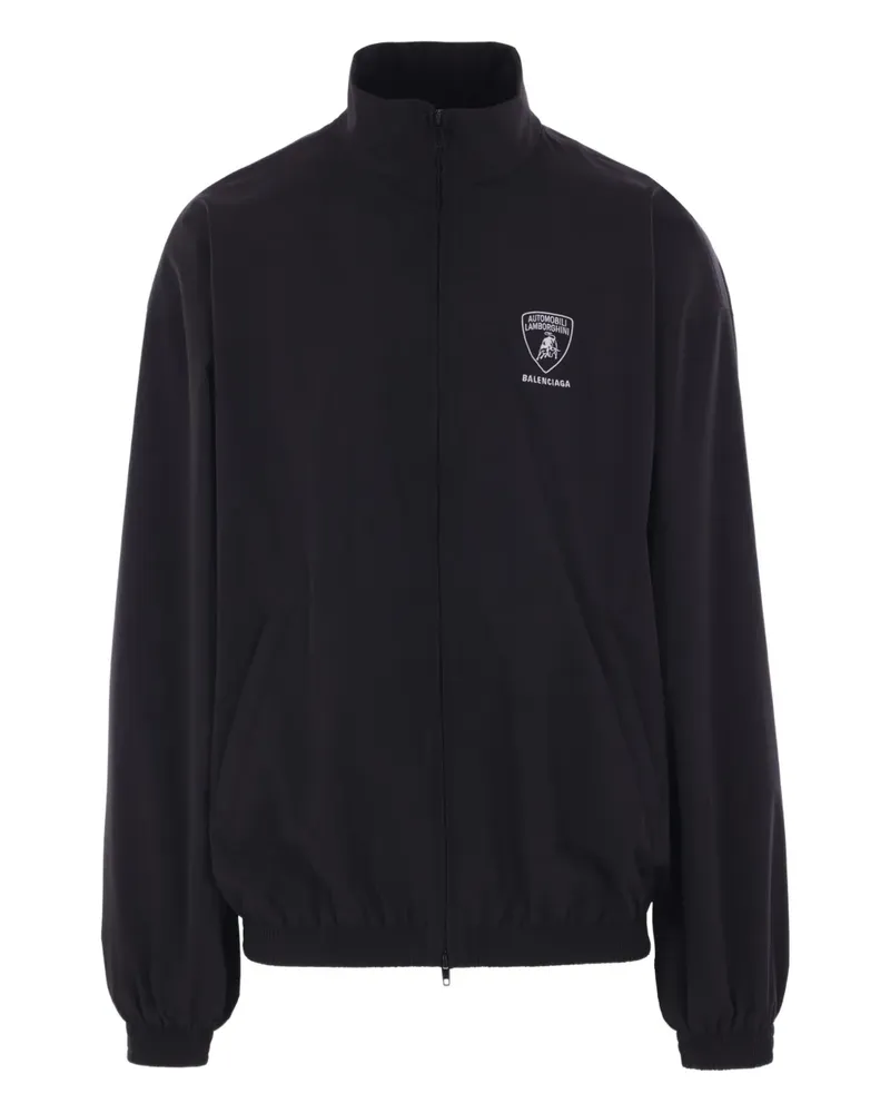 Balenciaga Automobili Lamborghini Sportjacke mit Logo-Stickerei - Schwarz Schwarz