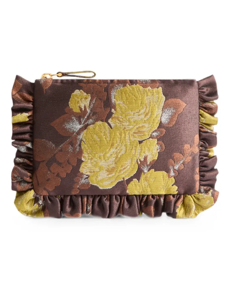 La DoubleJ Devon Brown Handtasche aus Seidengemisch und Jacquard - Braun Braun