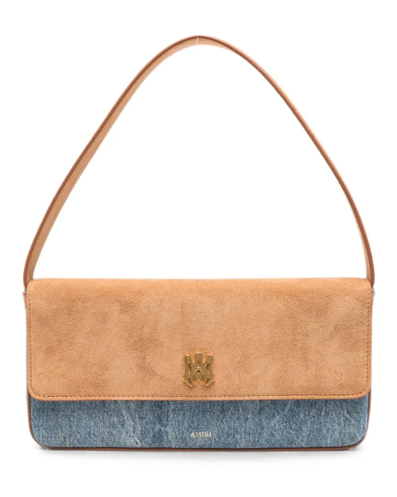 Amiri MA Millie suede-panelled shoulder bag - Braun Braun