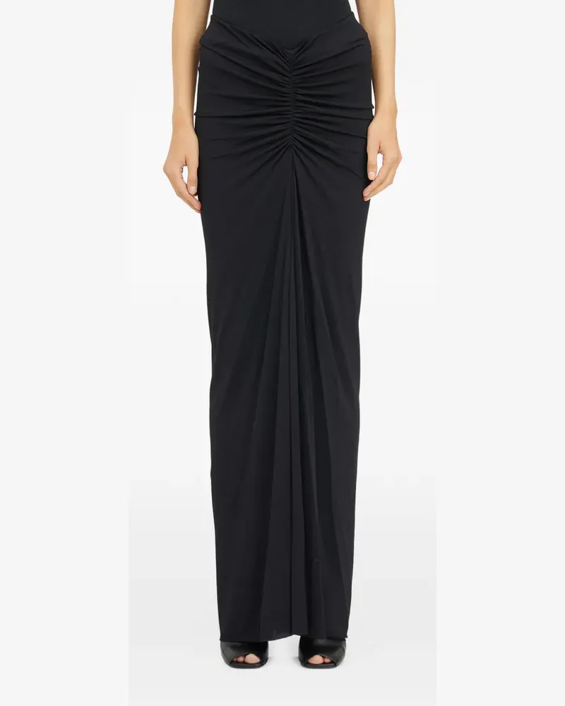 Rick Owens Lilies Poppy drapped maxi skirt - Schwarz Schwarz