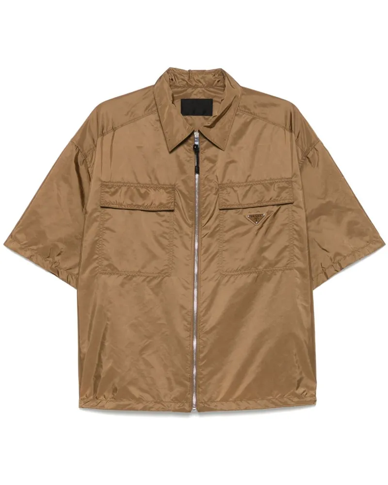 Prada Hemd mit Reißverschluss - Braun Braun