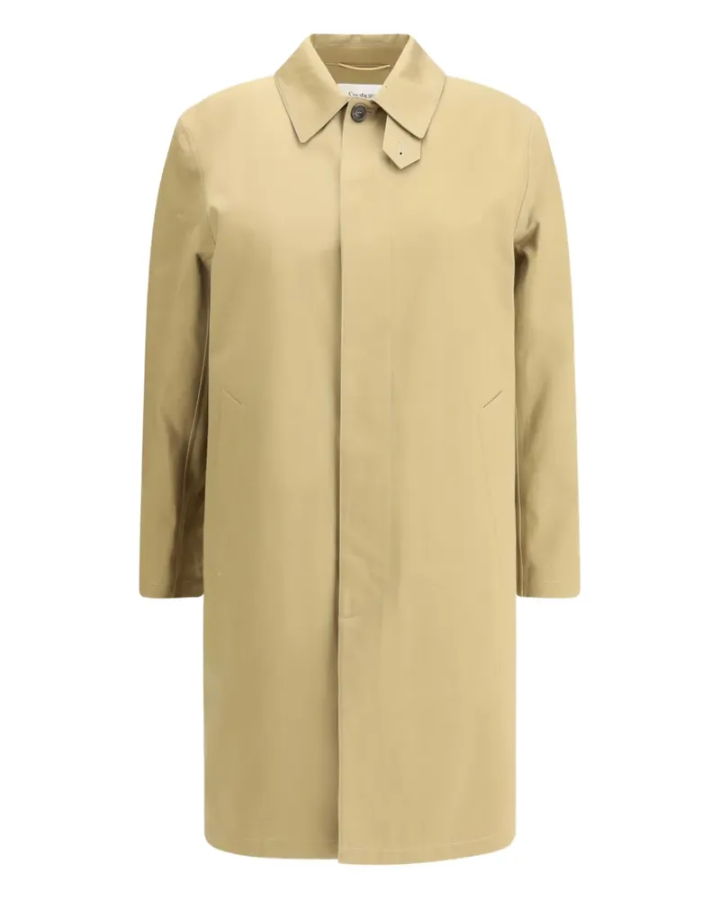 Saint Laurent Gabardine-Mantel mit Spangenknöpfen - Nude Nude
