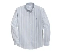 Kariertes Button-down-Hemd - Blau