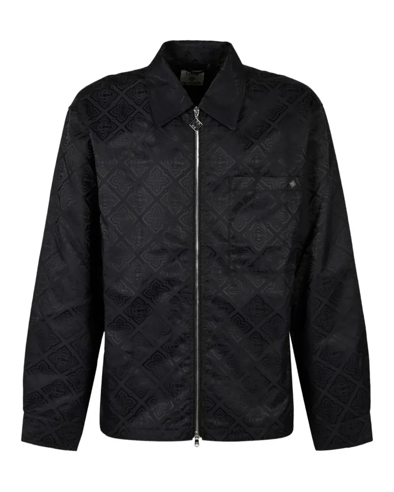 Casablanca Paris Jacke aus Monogramm-Jacquard - Schwarz Schwarz