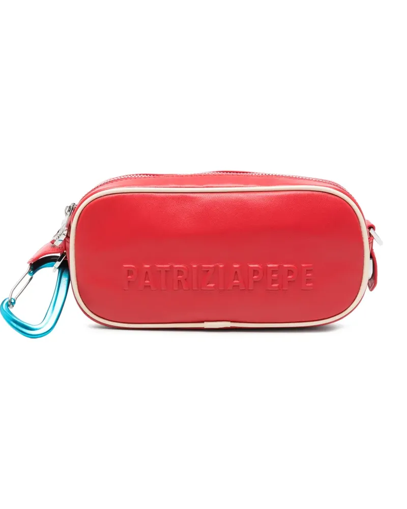 Patrizia Pepe IM)PERFECTION embossed-logo shoulder bag - Rot Rot