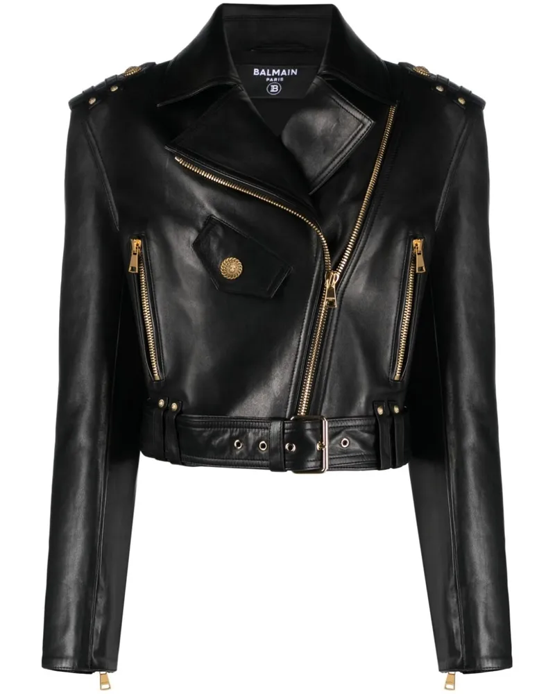 Balmain Jacke mit Reißverschluss - Schwarz Schwarz