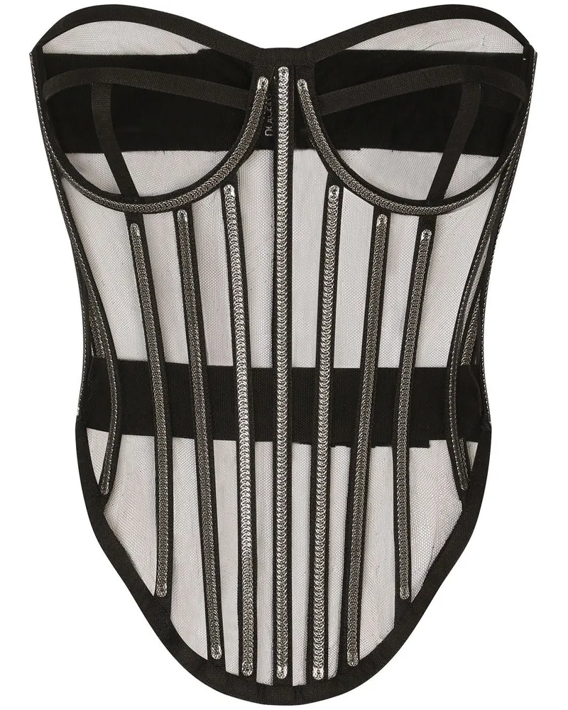 Dolce & Gabbana KIM DOLCE&GABBANA Korsett-Top - Schwarz Schwarz