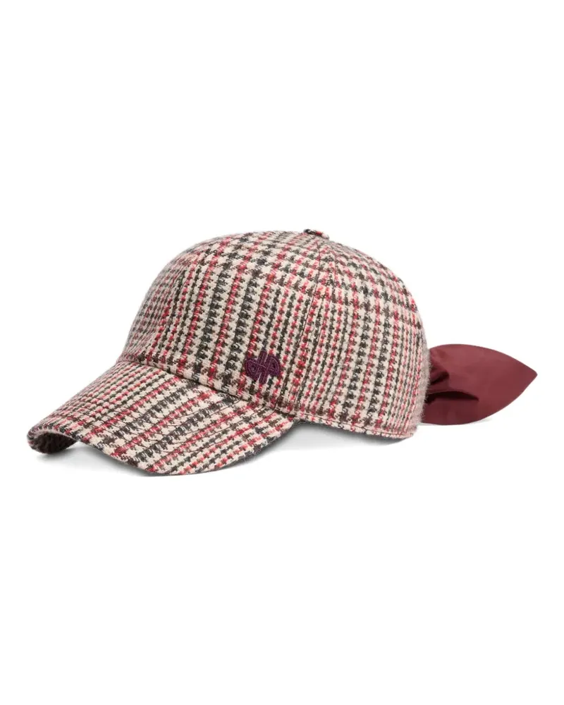 Patou Baseballkappe mit Hahnentrittmuster - Rot Rot