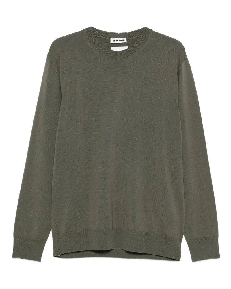 Jil Sander Pullover aus Merinowolle - Grün Grün