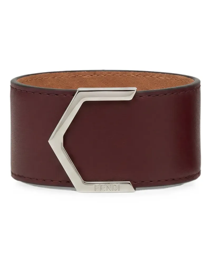 Fendi logo-plaque bracelet - Rot Rot