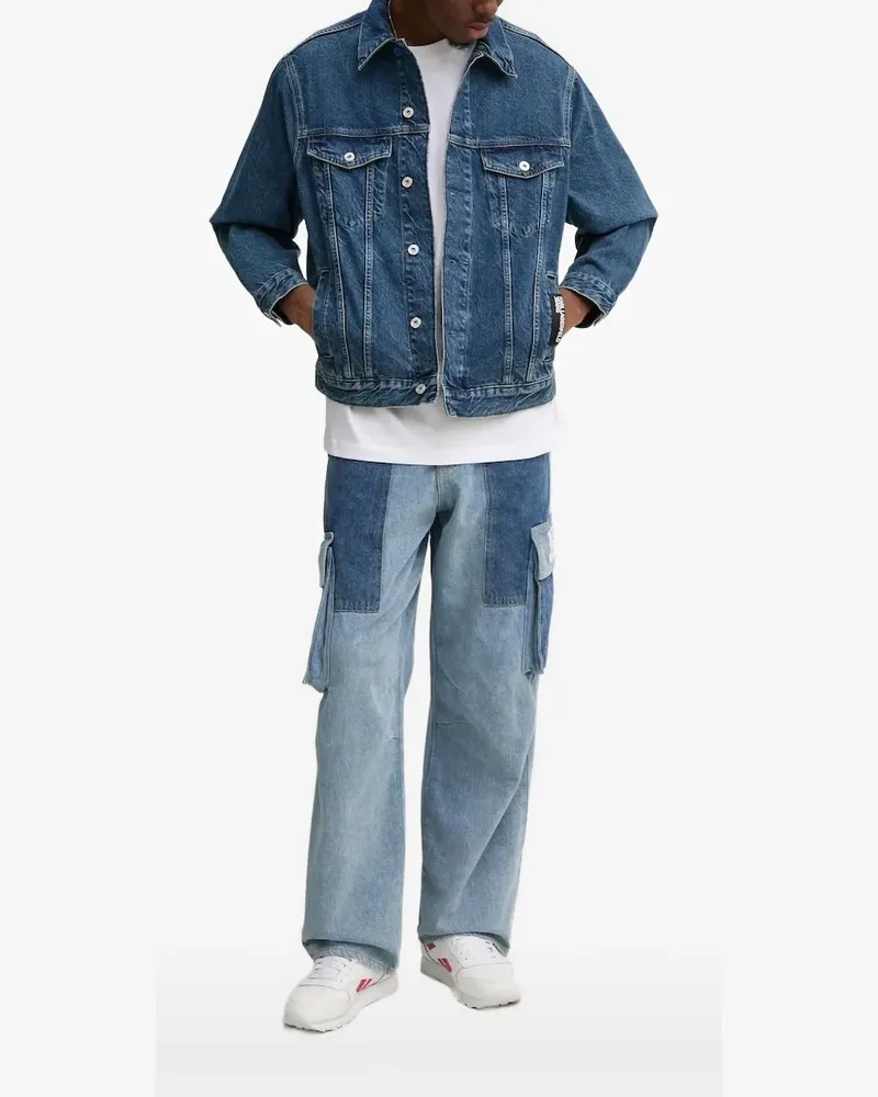 Karl Lagerfeld Jeansjacke mit Logo-Print - Blau Blau