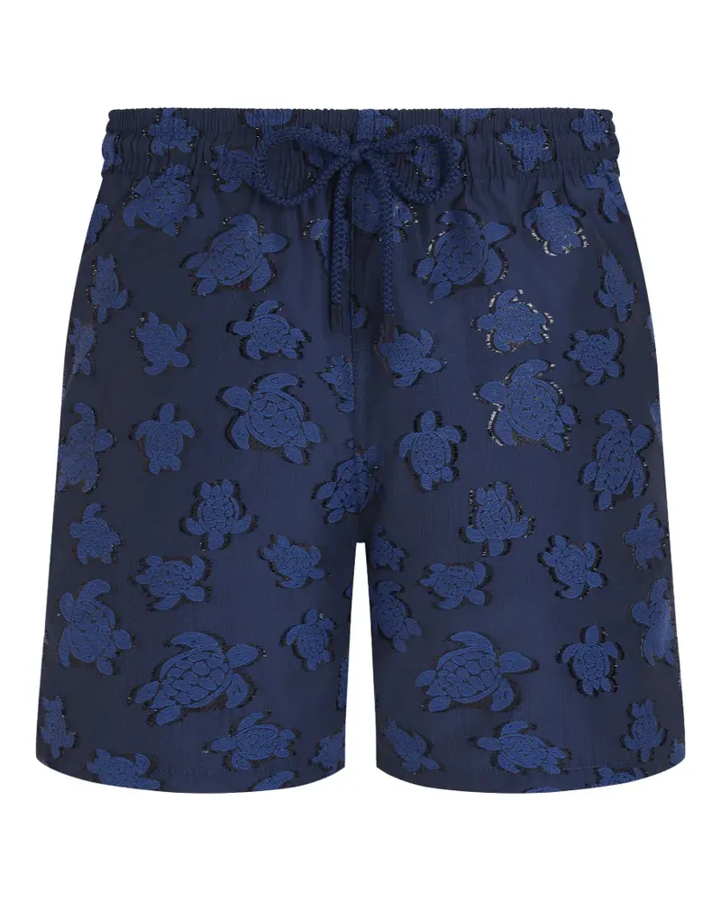 Vilebrequin Ronde des tortues jacquard swim shorts - Blau Blau