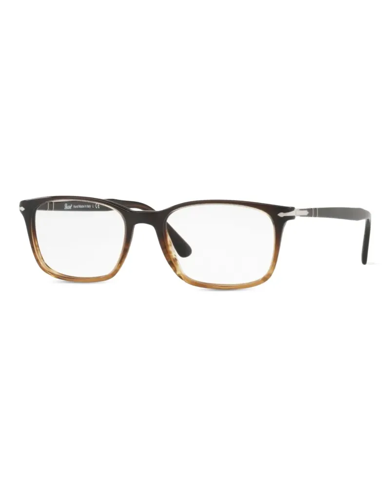 Persol Brille mit rechteckigem Gestell - Schwarz Schwarz