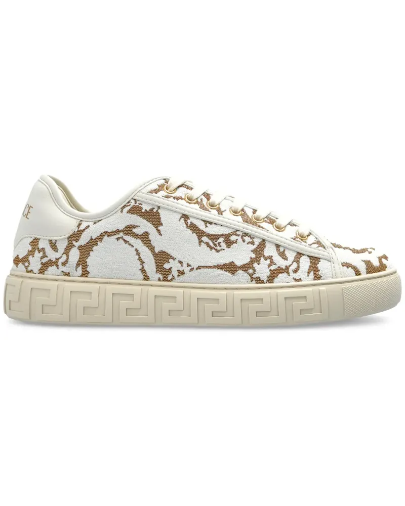 Versace Sneakers aus Barocco-Jacquard - Weiß Weiß