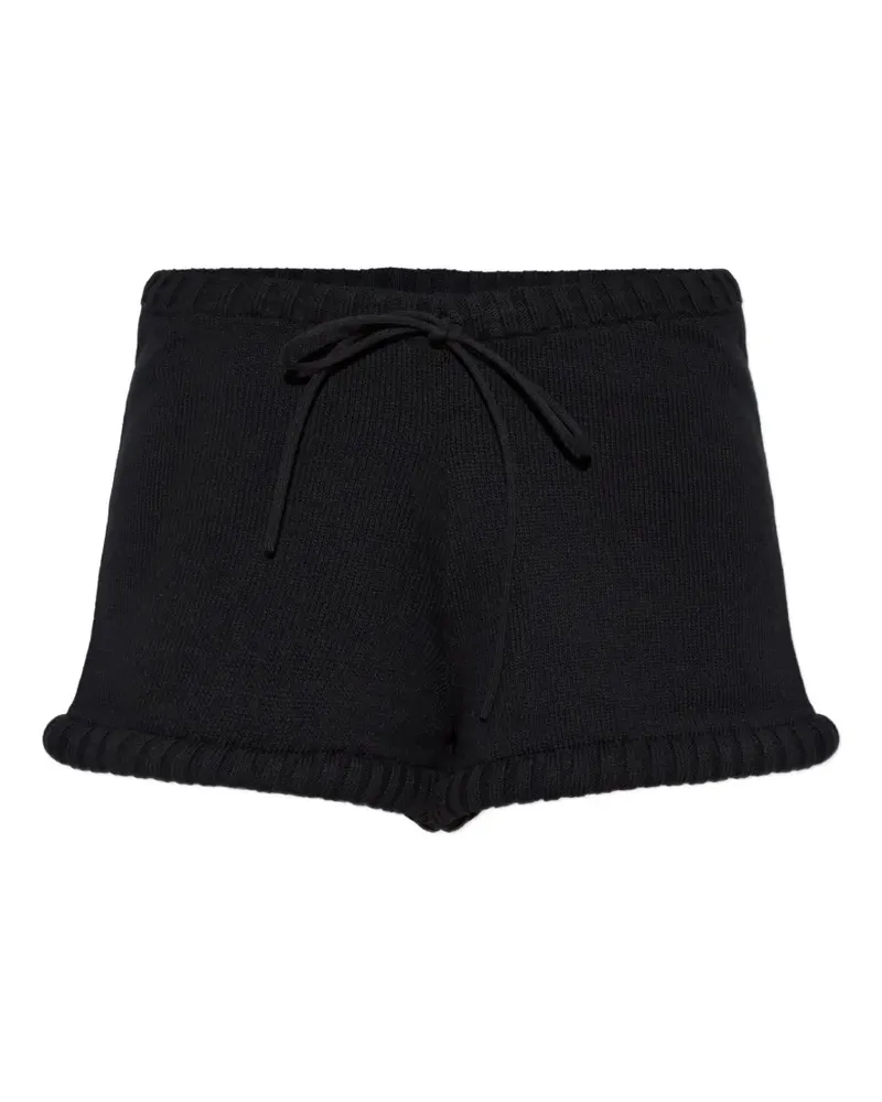 Posse Teo Shorts mit geripptem Saum - Schwarz Schwarz