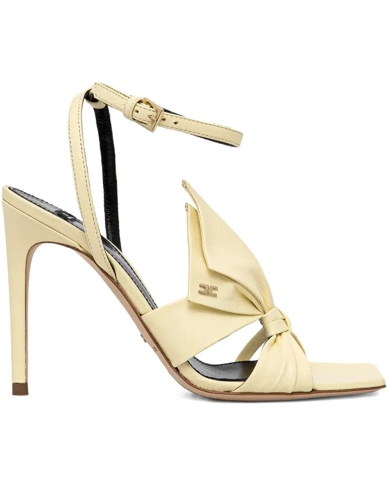 Elisabetta Franchi Stiletto-Sandalen mit geknoteter Schleife - Gelb Gelb