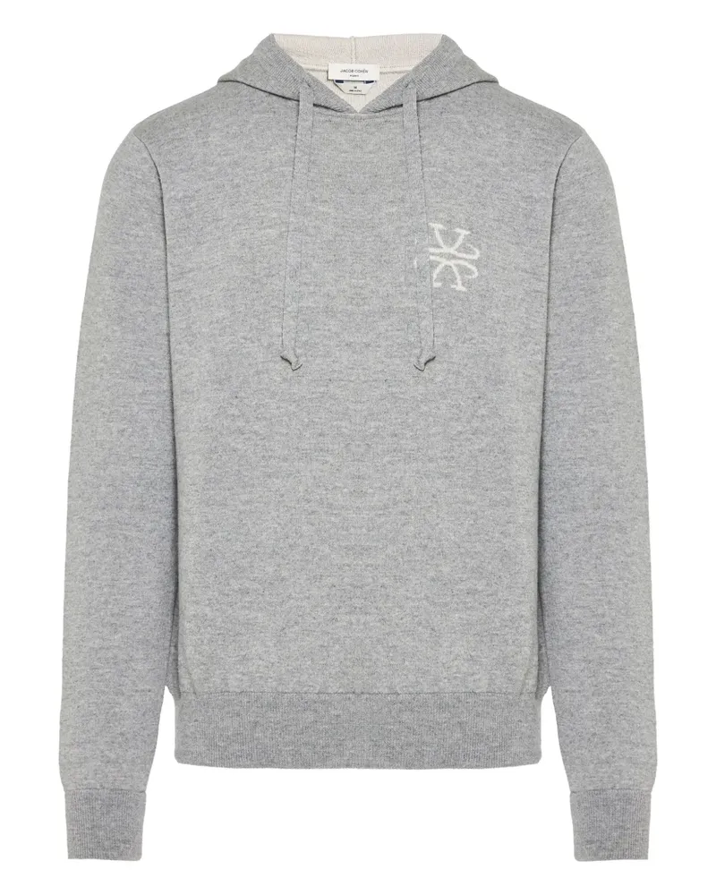 Jacob Cohën Hoodie mit Logo-Stickerei - Grau Grau