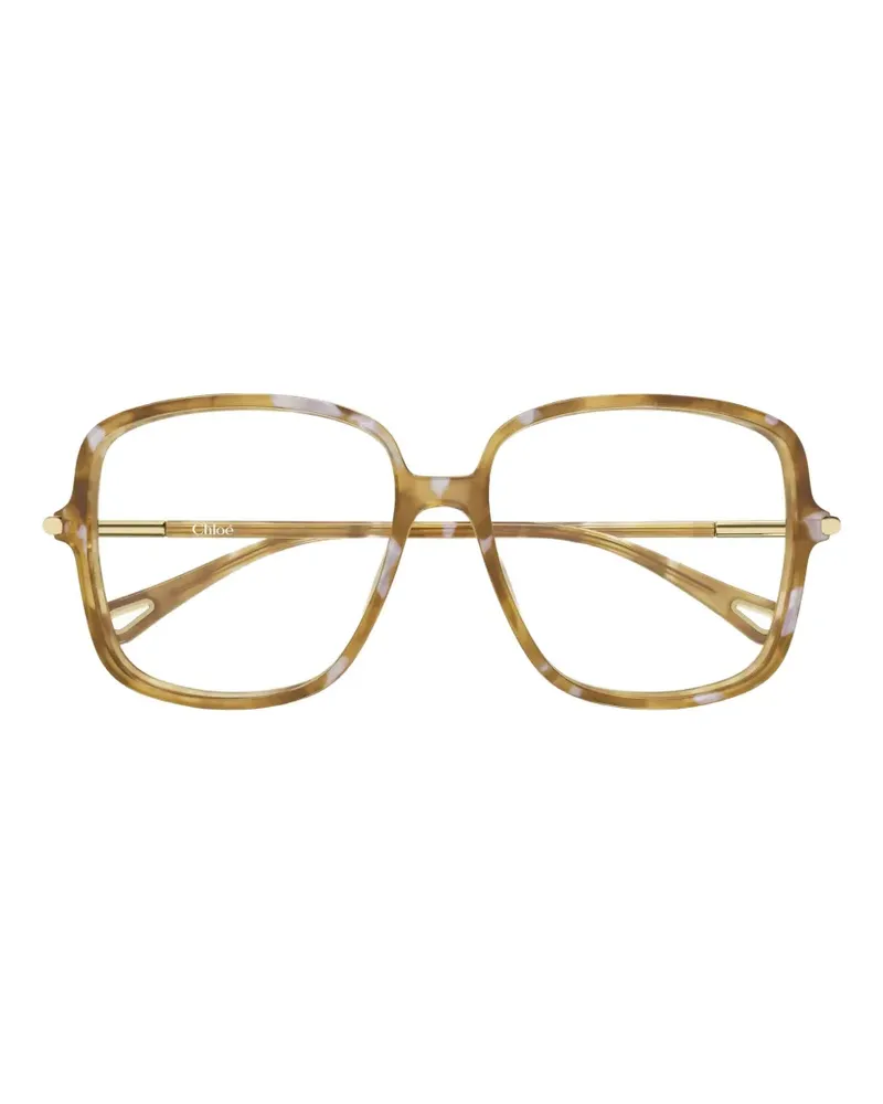 Chloé Brille mit eckigem Gestell - Braun Braun
