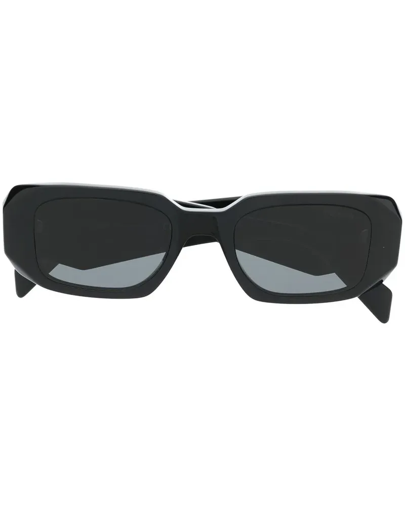 Prada Eckige Symbole Sonnenbrille - Schwarz Schwarz