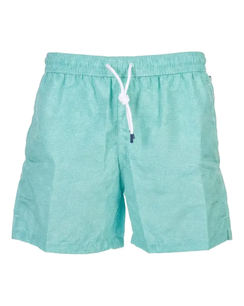 Fedeli Badeshorts mit Mikro-Punkte-Print - Grün Grün