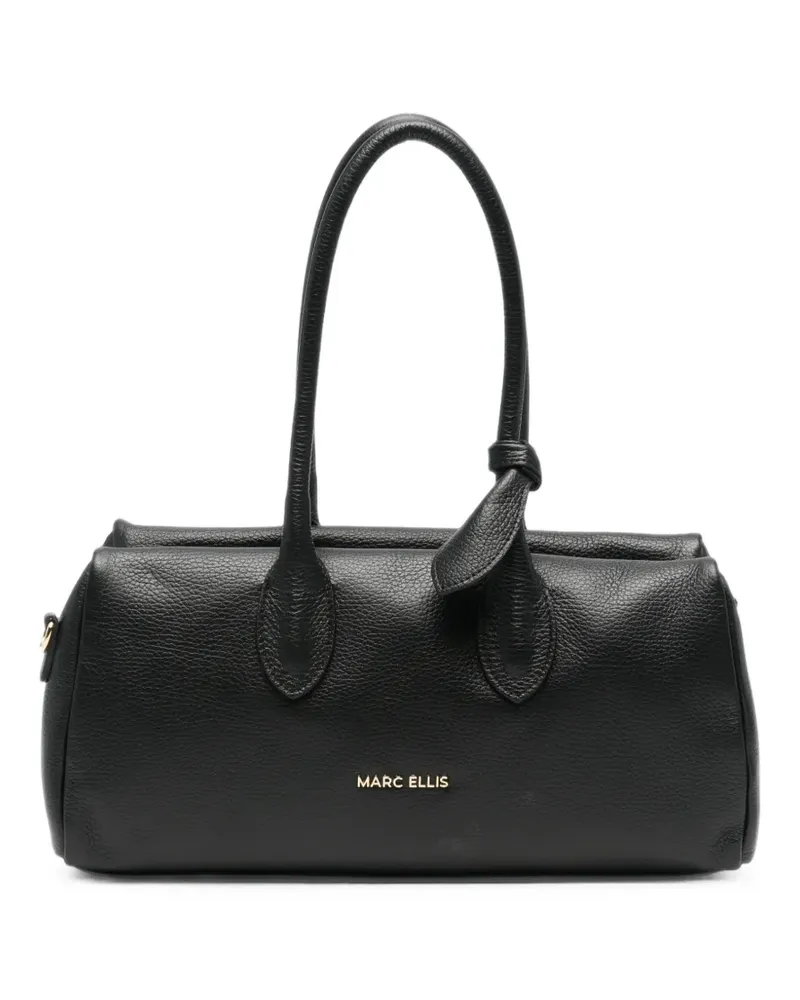 MARC ELLIS Bilbao grainy leather shoulder bag - Schwarz Schwarz