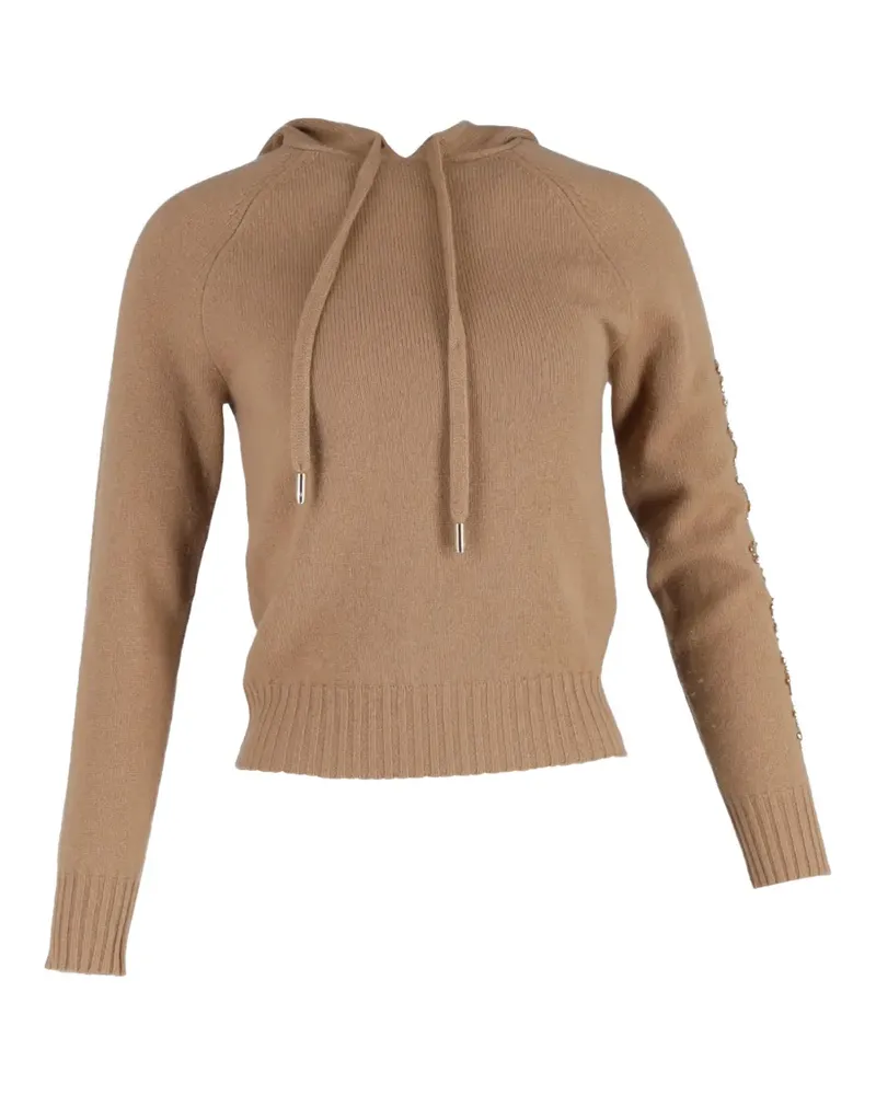 Max Mara Hoodie mit Kristallverzierung - Nude Nude