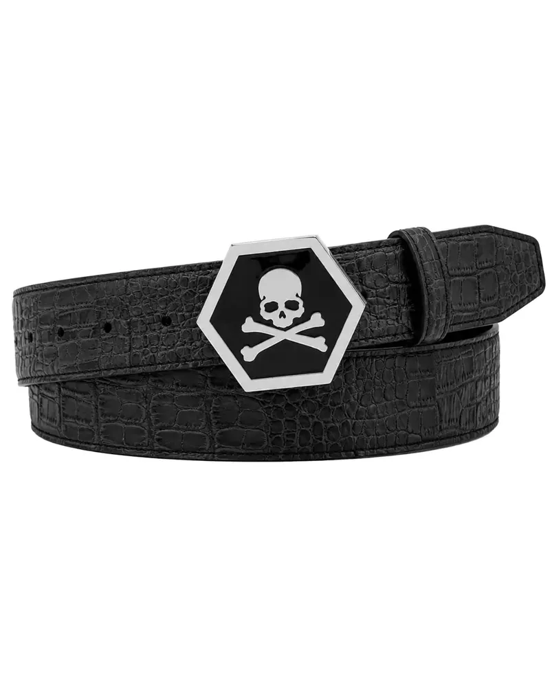 Philipp Plein Cocco mit Totenkopf - Schwarz Schwarz