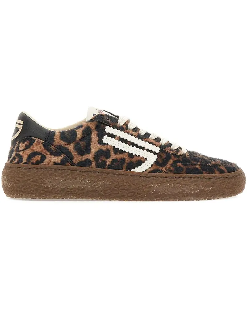 Puraai animal print lace-up trainers - Braun Braun