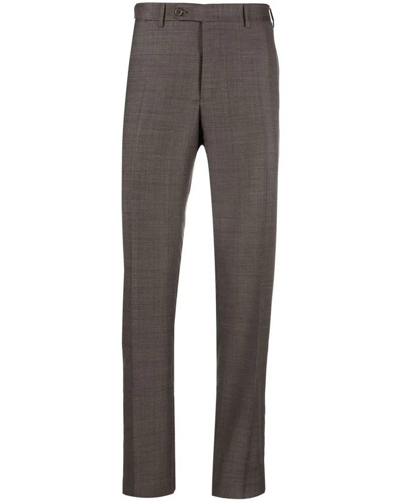 Canali Halbhohe Straight-Leg-Hose - Braun Braun
