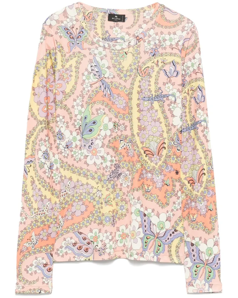 Etro Oberteil mit Paisley-Print - Rosa Rosa