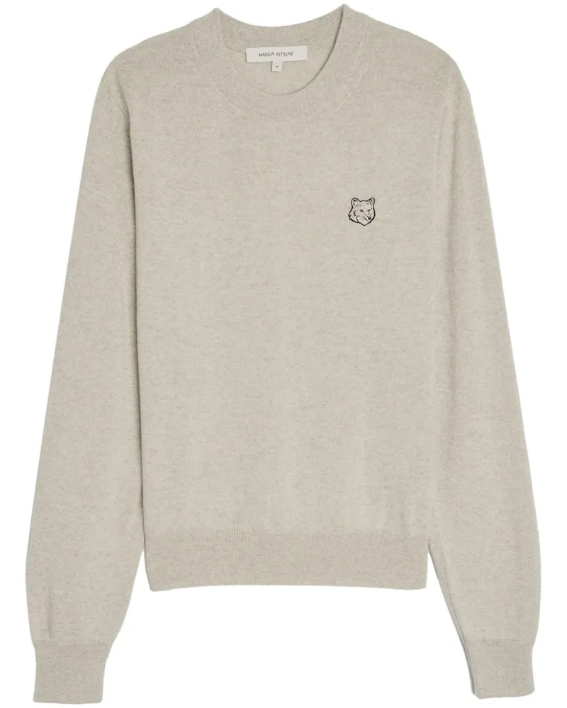 Kitsuné Merinopullover mit Logo-Stickerei - Nude Nude