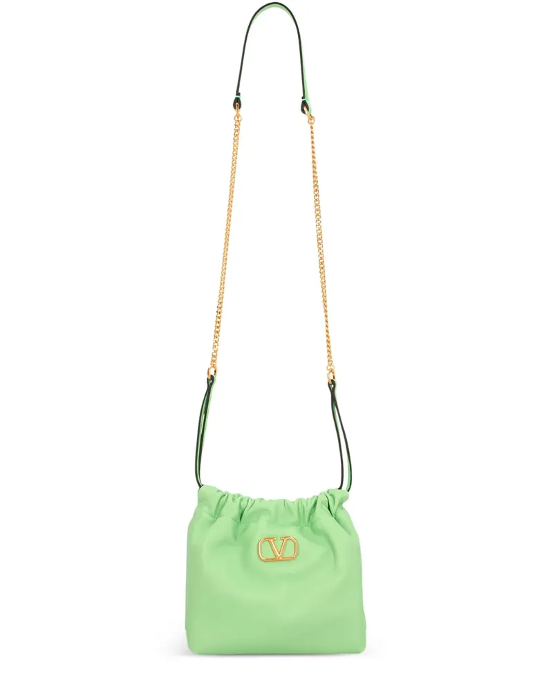 Valentino Garavani Mini Schultertasche mit Kordelzug - Grün Grün