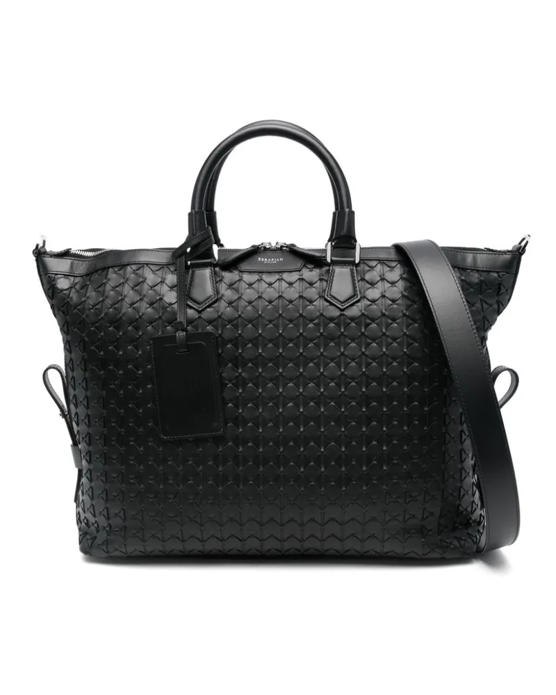 Serapian Soft Business Tote Bag - Schwarz Schwarz
