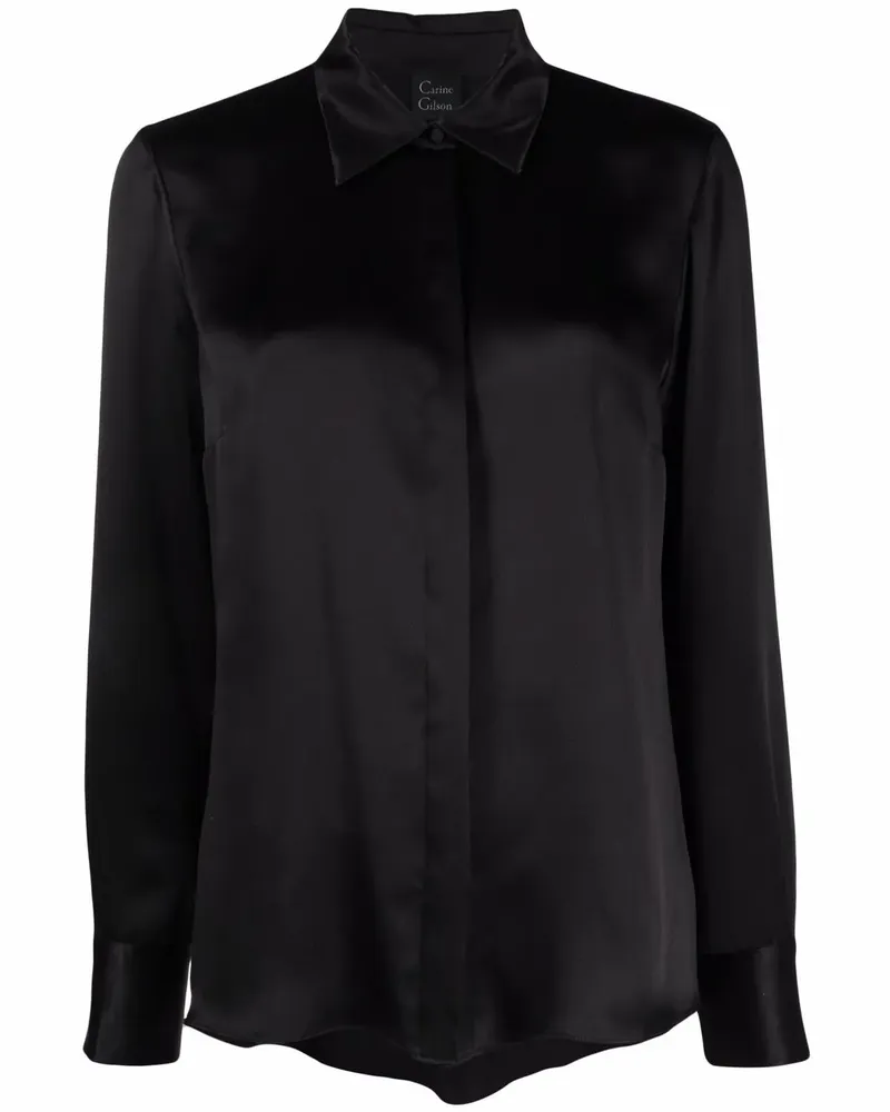 Carine Gilson Klassisches Seidenhemd - Schwarz Schwarz