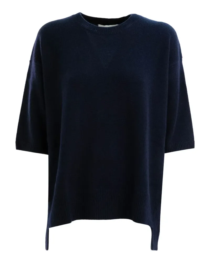 Lisa Yang Kurzärmeliger Pullover - Blau Blau