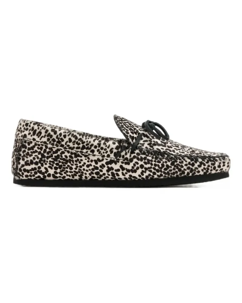 Isabel Marant Fitza-GB animal-print leather loafers - Weiß Weiß