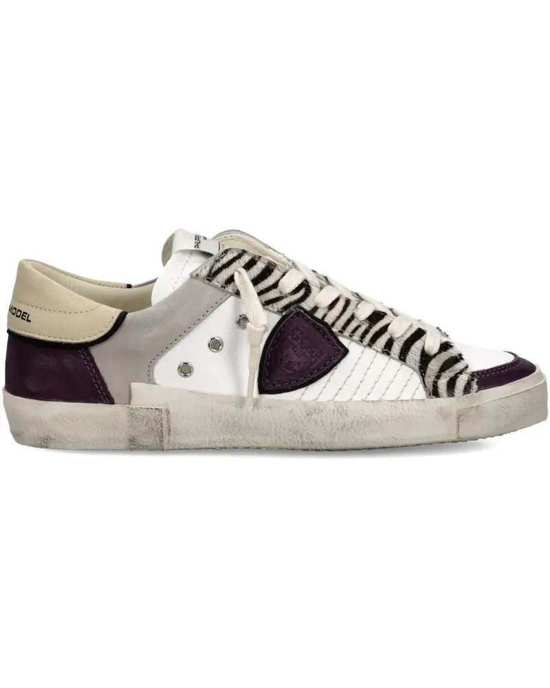 Philippe Model Sneakers mit Zebra-Streifen - Weiß Weiß