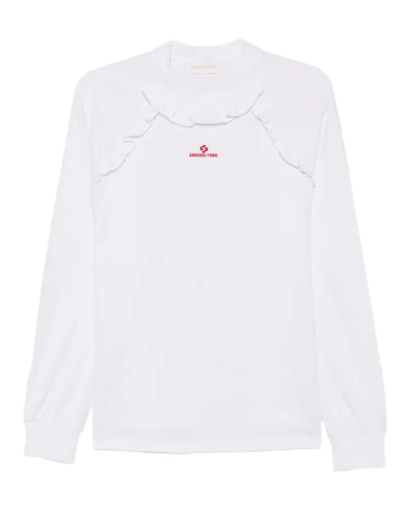 SHUSHU/TONG T-Shirt mit Rüschen - Weiß Weiß