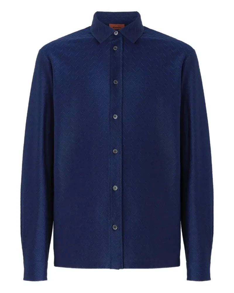 Missoni Hemd mit Zickzackmuster - Blau Blau
