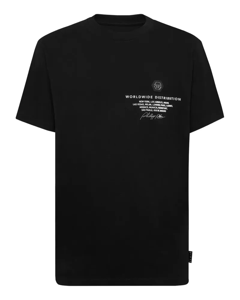 Philipp Plein T-Shirt mit Text-Print - Schwarz Schwarz