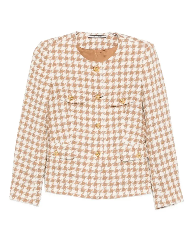 Tagliatore houndstooth button-fastening jacket - Weiß Weiß