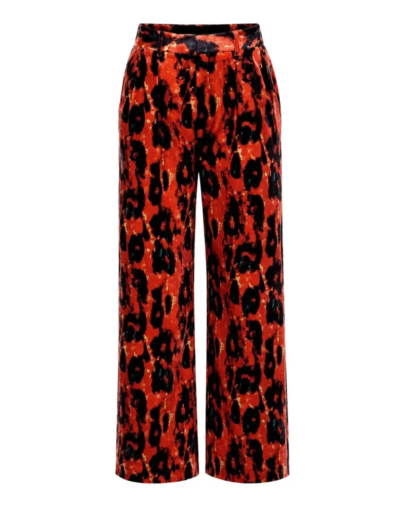 R13 leopard-pattern trousers - Rot Rot