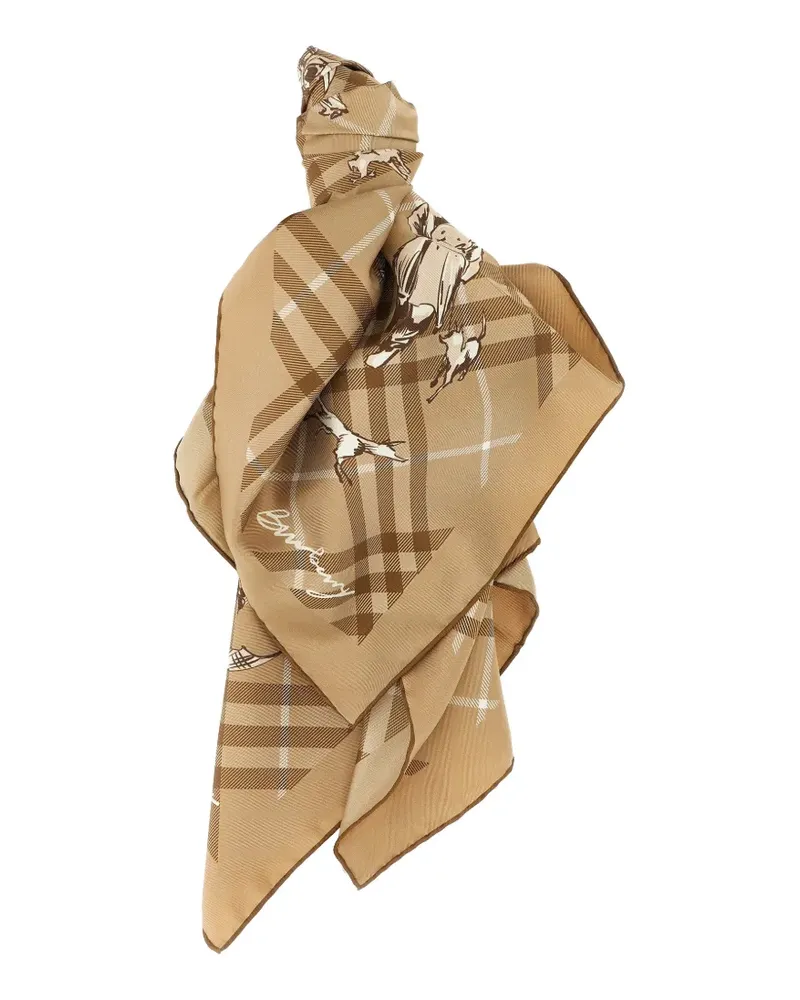 Burberry Check Mates Seidenschal - Nude Nude